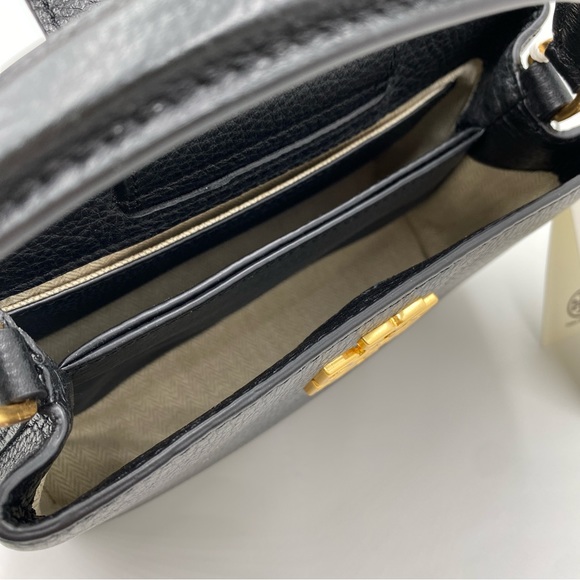 Tory Burch Britten Micro Satchel 145357 Moose - Picture 7 of 12